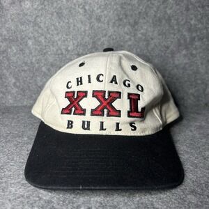 Vintage Chicago Bulls White Black Snapback Hat The Game Cotton